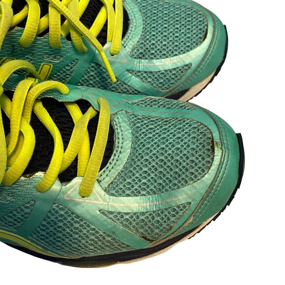 ASICS Gel-Cumulus 17 T5D8N Teal Blue Lime Green Running Shoes Sneakers Womens 9 - Picture 4 of 11